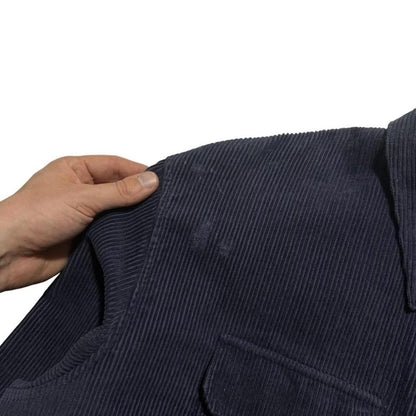 Dior Heavy Corduroy Zip Up Overshirt | XL, Blue