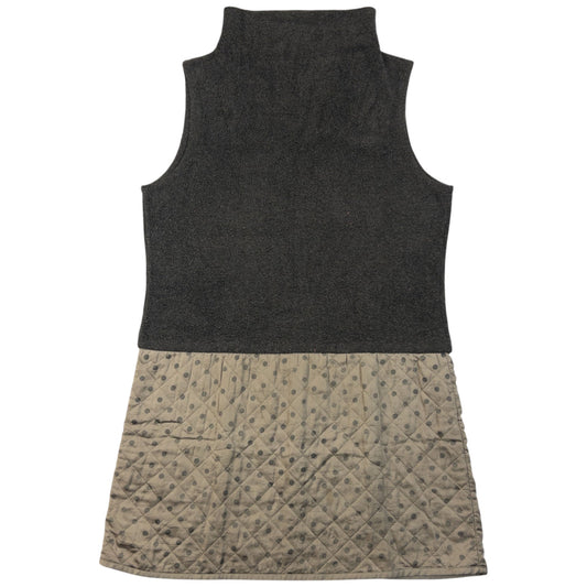 Vintage 90s Yohji Yamamoto Mock Neck Dress Womens Size M | Medium, Grey