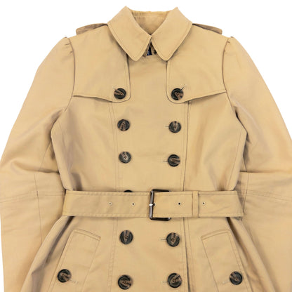 Vintage 2000s Burberry Blue Label Nova Check Lined Trench Jacket Womens Size XS | XS, Beige