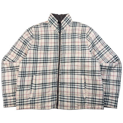 Vintage 2000s Burberry Nova Check Quilted Reversible Jacket Womens Size M | Medium, Brown