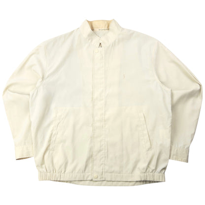 Vintage 90s YSL Yves Saint Laurent Harrington Jacket Size M | Medium, Cream