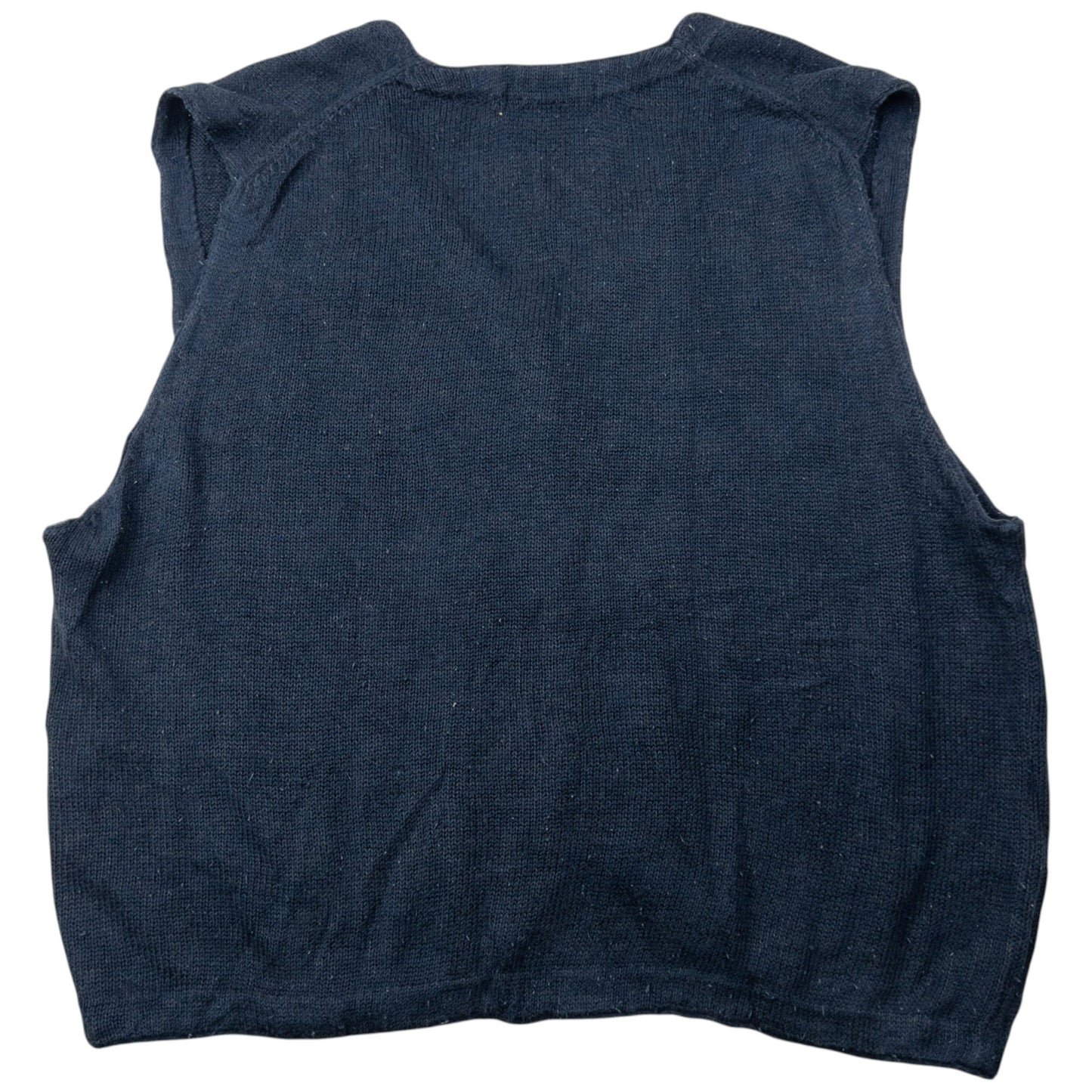 Vintage 2000s Issey Miyake Button Up Knit Sweater Vest Size S | Small, Navy
