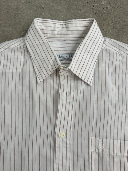 Christian Dior Chemises 1990s Jacquard Striped Shirt - M