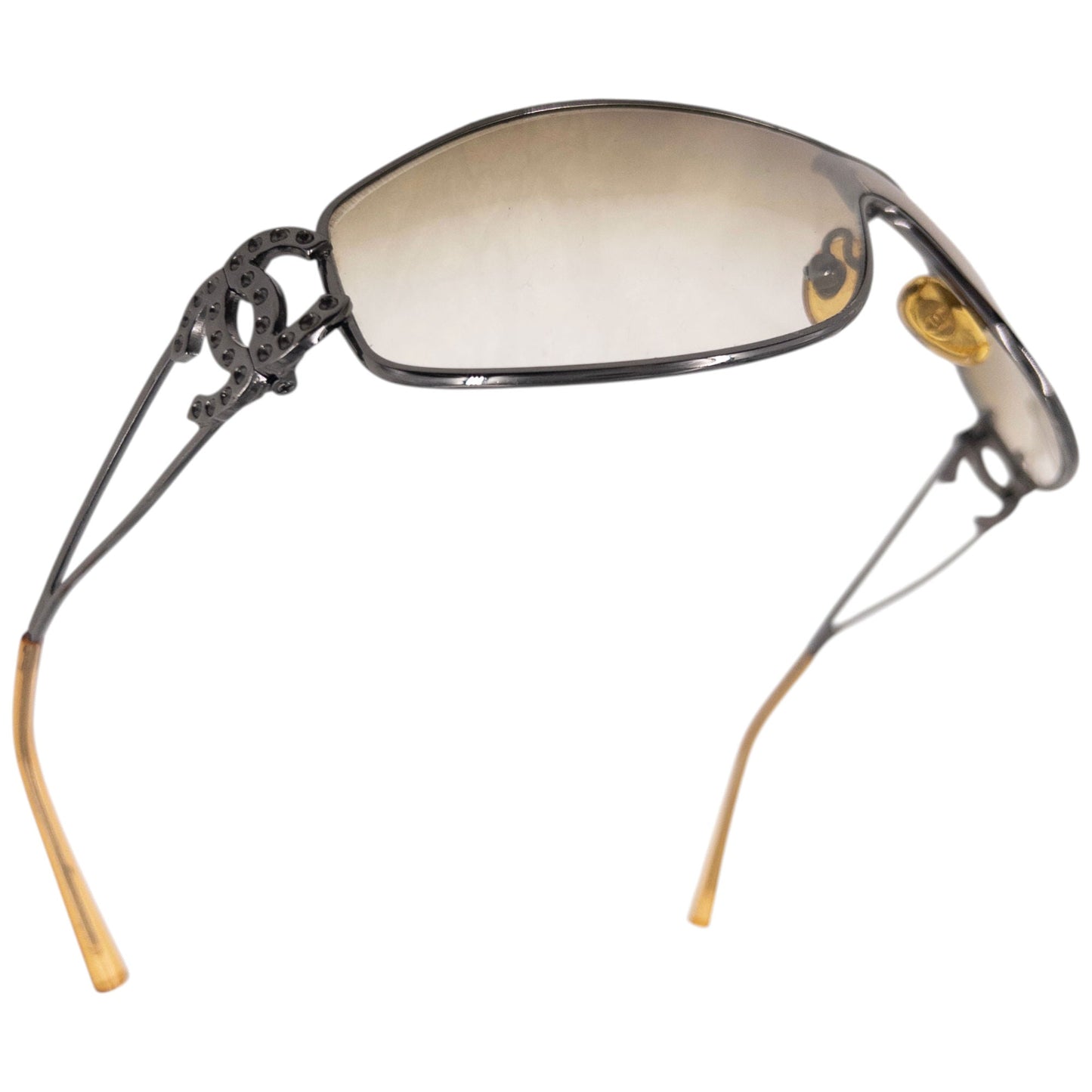 Vintage 2000s Chanel Wire Logo Sunglasses | O/S, Mixed