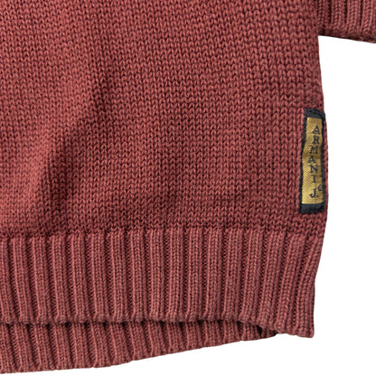 Vintage 2000s Armani Jeans Knit Jumper Size M | Medium, Burgundy