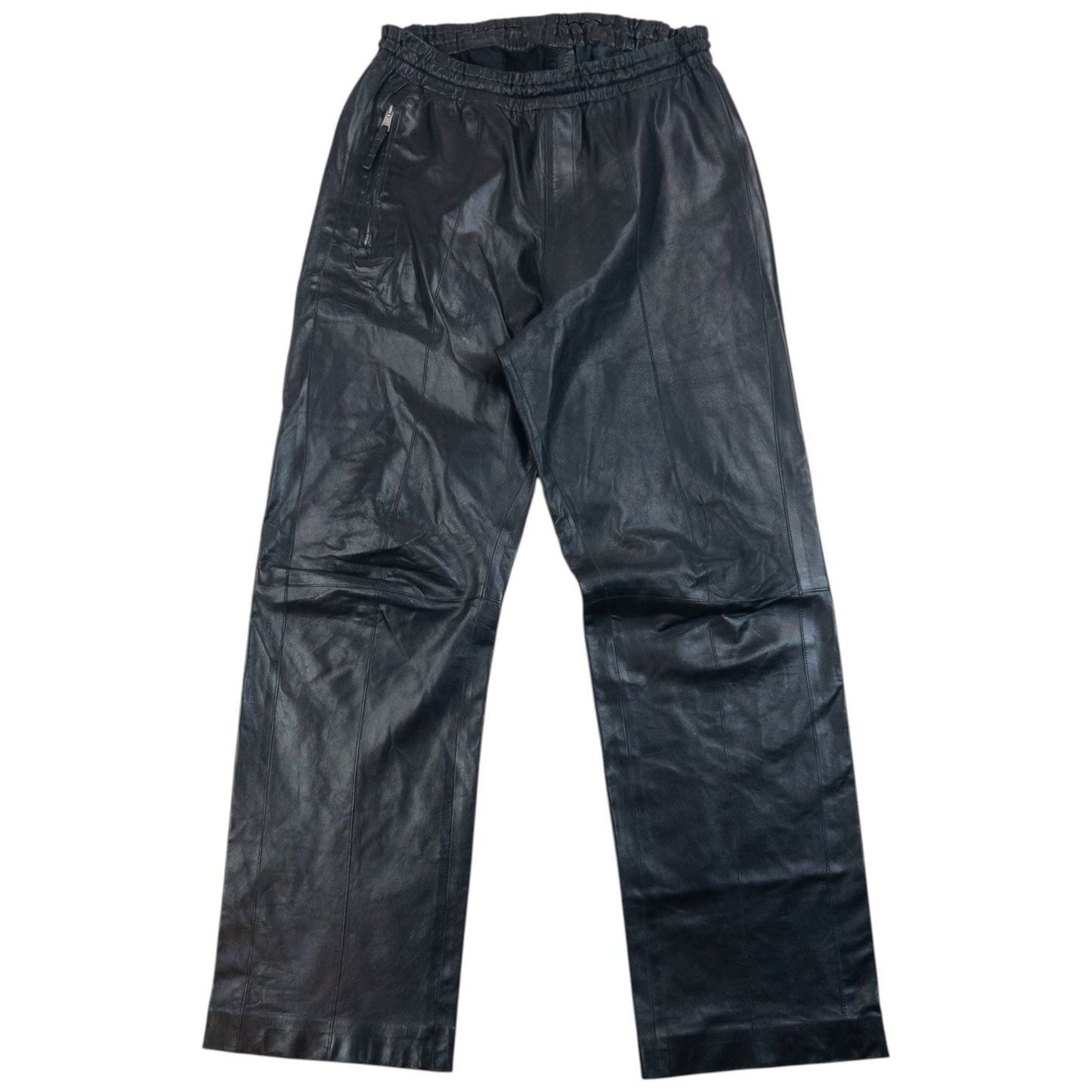 Vintage 2000s Gucci By Tom Ford Leather Trousers Size L | Large, Black