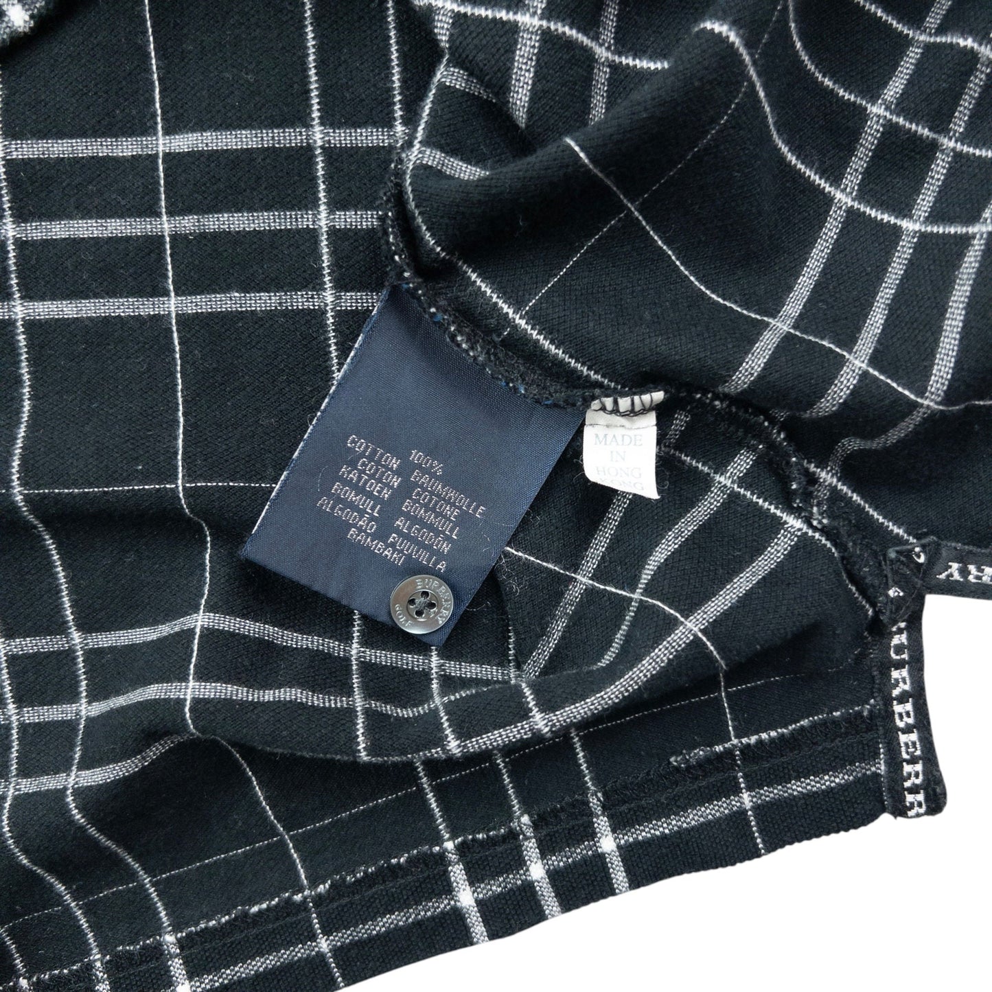 Vintage 2000s Burberry Golf Nova Check Polo Shirt Size L | Large, Black