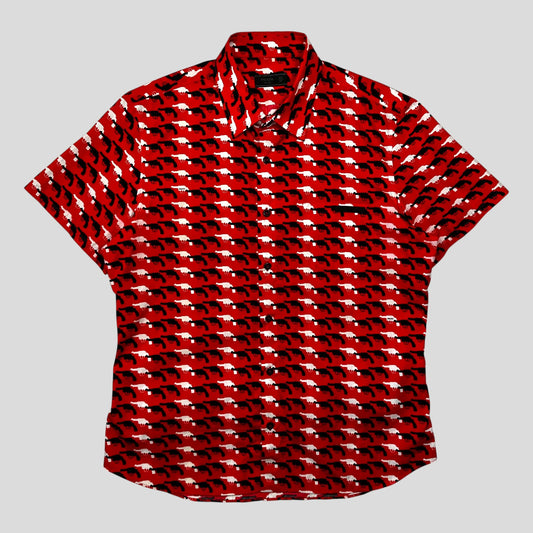 Prada Milano 2014 Revolver Gun Logo Shirt - M/L