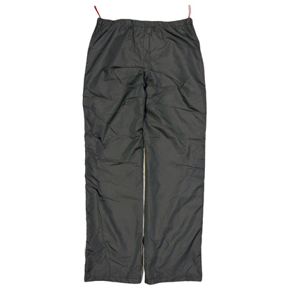Prada Sort Full Zip Nylon Trousers In Charcoal Grey (W32)