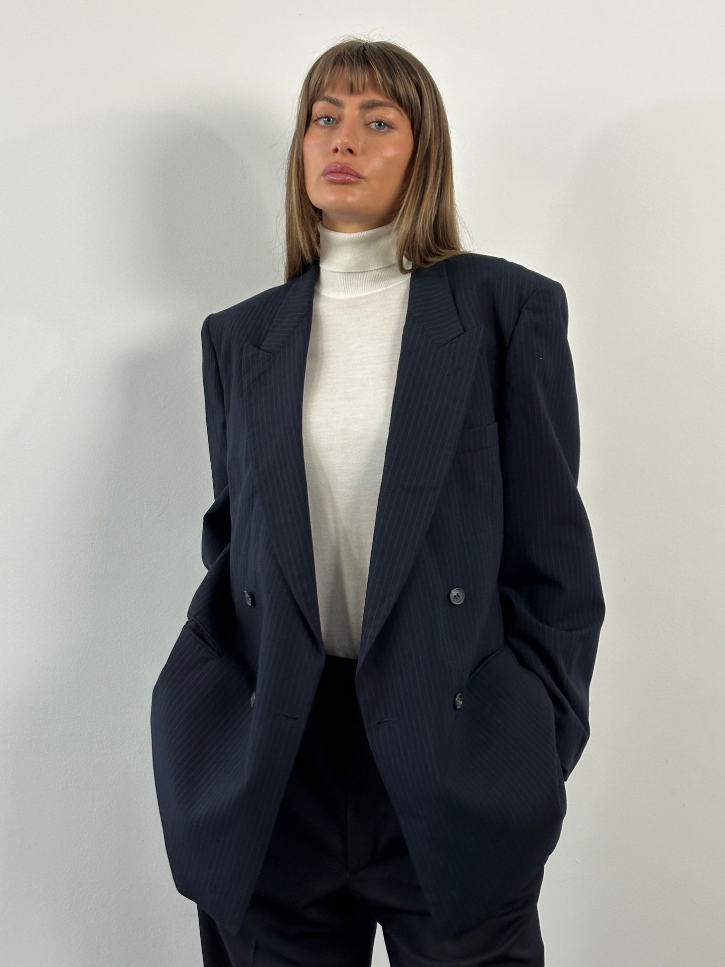 Yves Saint Laurent Menswear 1990s Pure Wool Double Breasted Blazer - 42R/XL