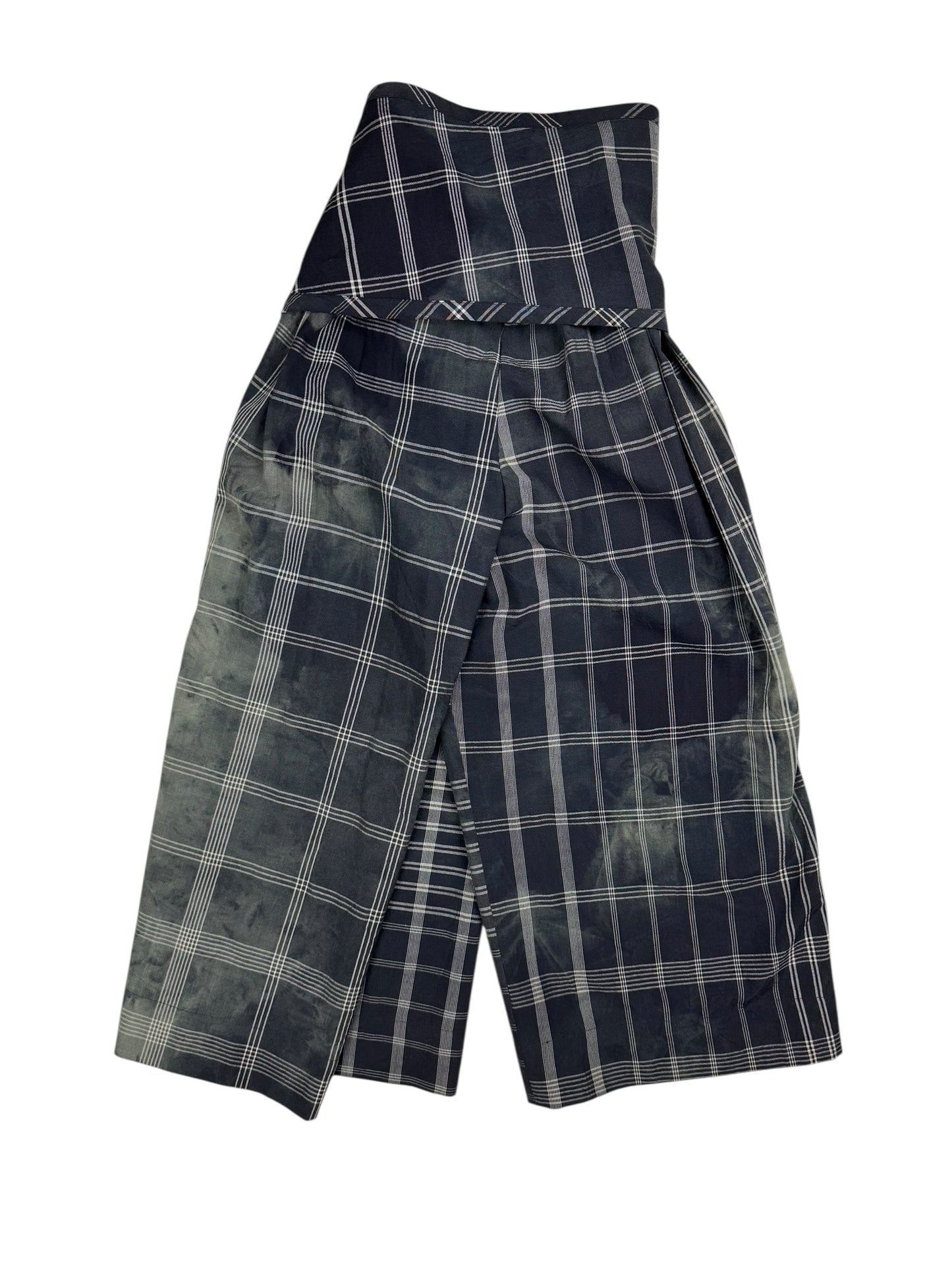 Comme des Garçons S/S 1992 check tie dye wrap trousers | Green, Green