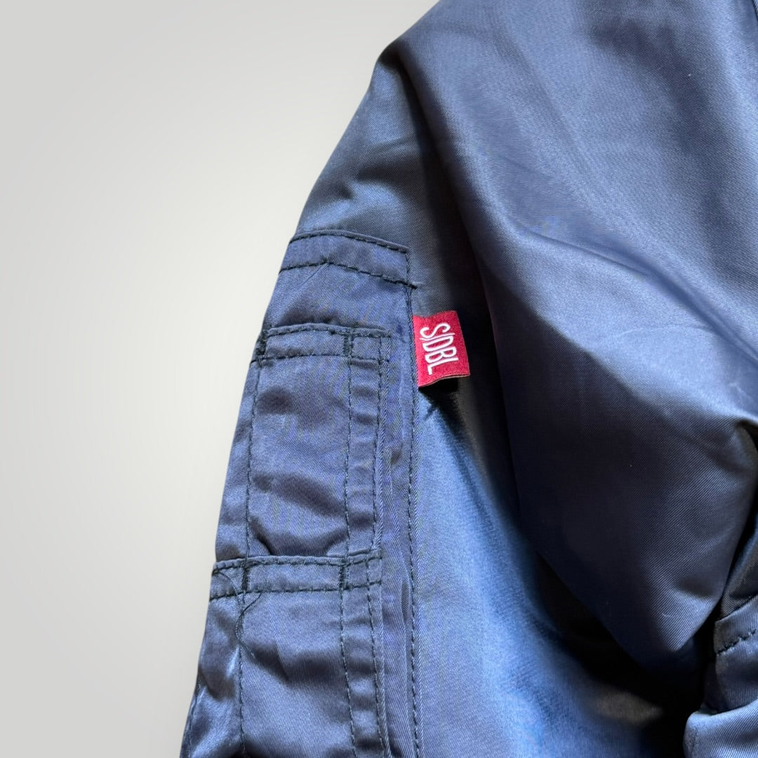 AW/10 Beams x S Double Bomber Jacket S | O/S, Navy