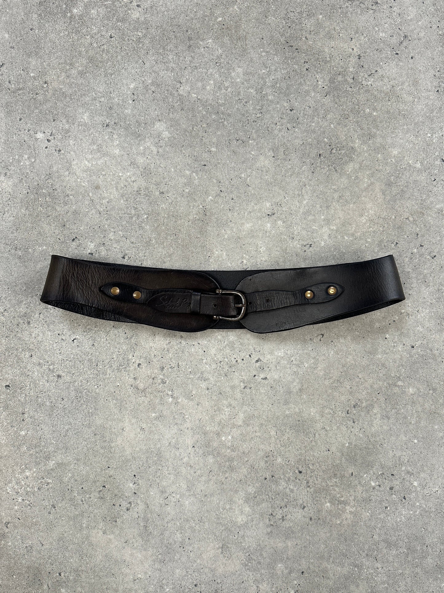 Vintage 1990s Chunky Leather Belt - W29-33
