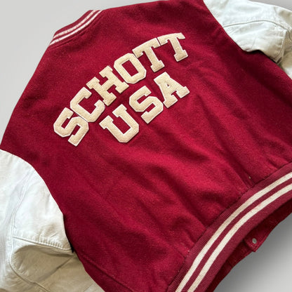 Schott Stadium 1980's Wool / Leather Varsity Jacket 48 | Default Title, Tan