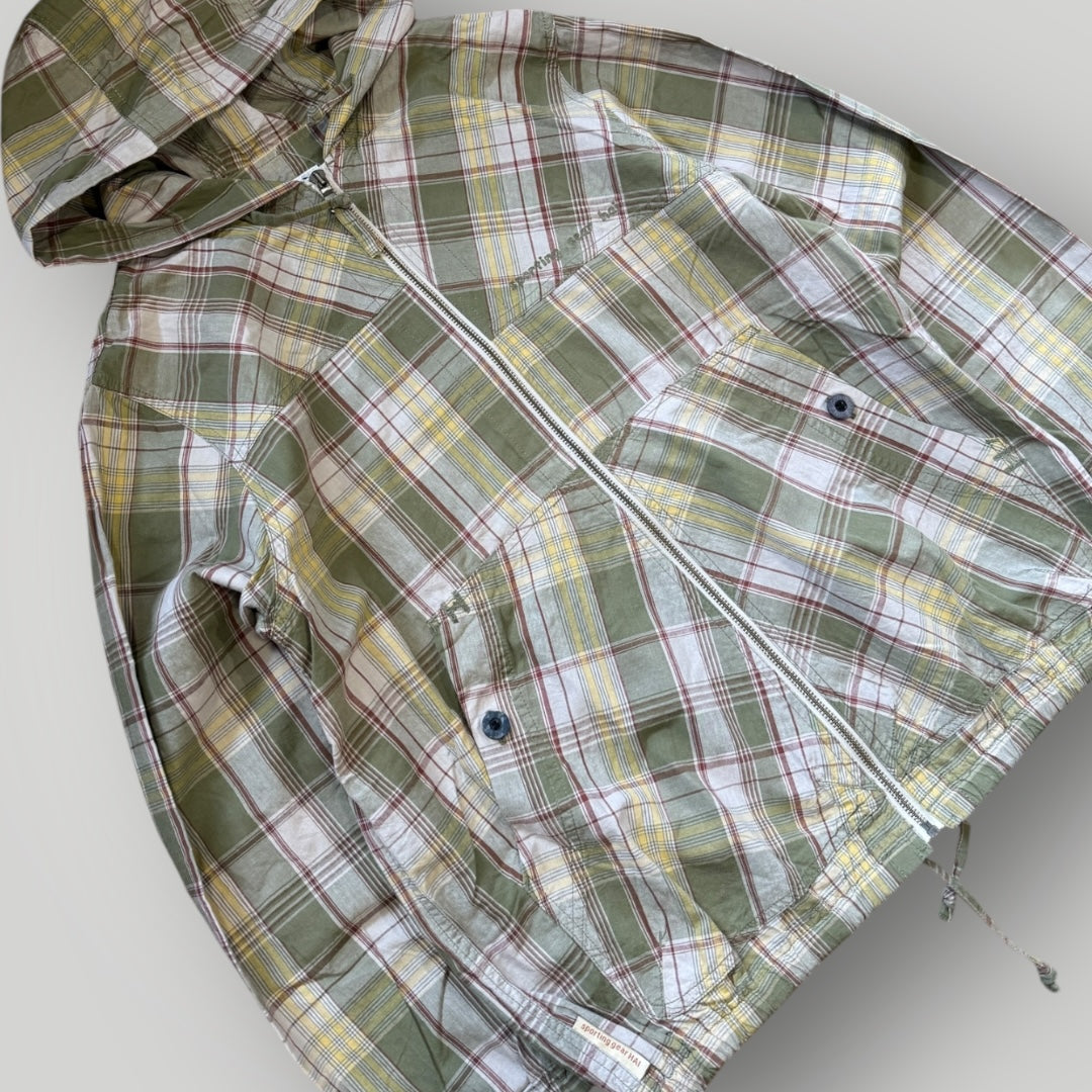 Hai Sporting Gear by Issey Miyake Plaid Check Zip Up Cotton Jacket M