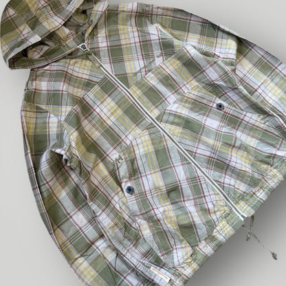 Hai Sporting Gear by Issey Miyake Plaid Check Zip Up Cotton Jacket M