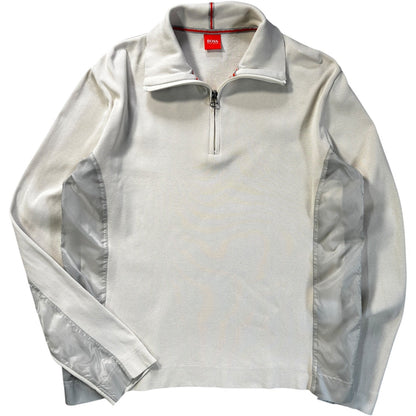 Hugo Boss Orange 00’s Panelled Translucent Quarter Zip Jumper M | Medium, Multicoloured