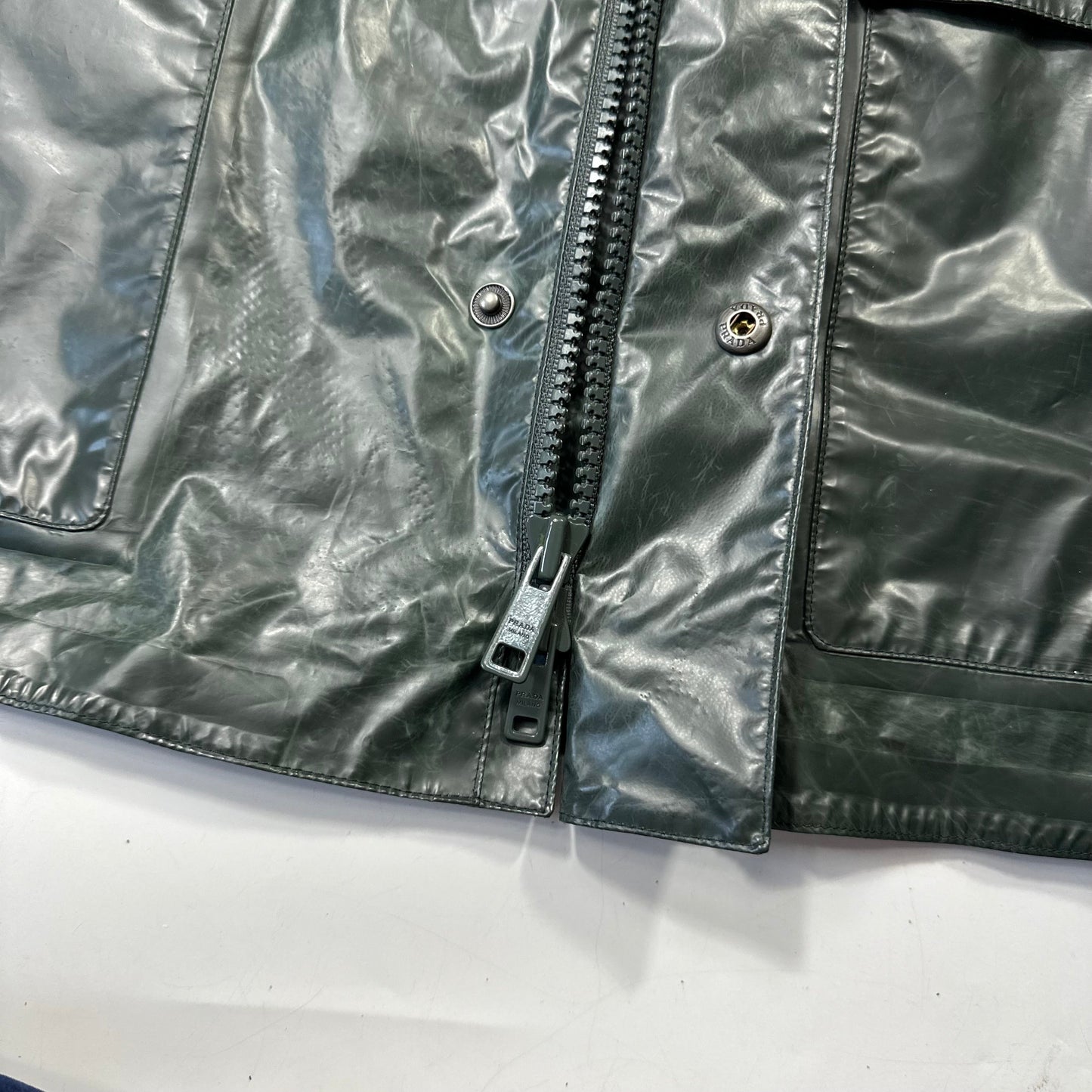 Prada Milano 2015 Taped Seam Toffee Wrapper Technical Jacket - IT50 | Default Title, Green
