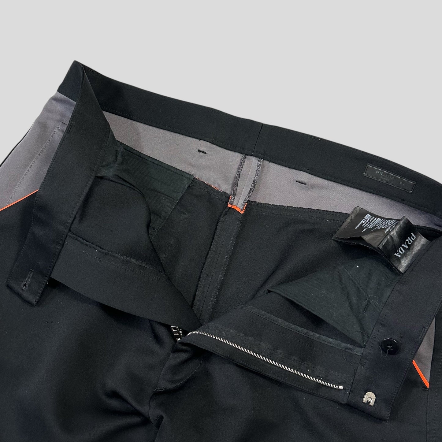 Prada Milano SS16 Runway Colourblock Technical Polyester  Trousers - IT48 | Default Title, Multicoloured