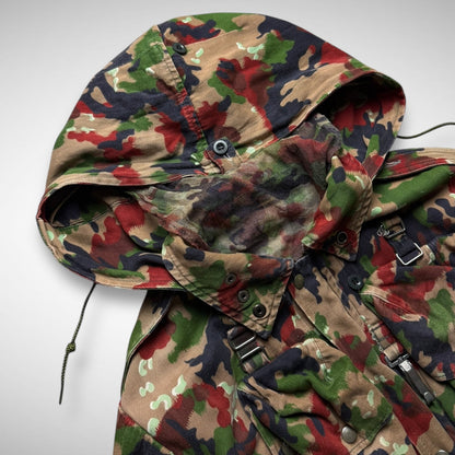 Swiss Army Camo Mesh Beekeeper Hood Jacket (90s)