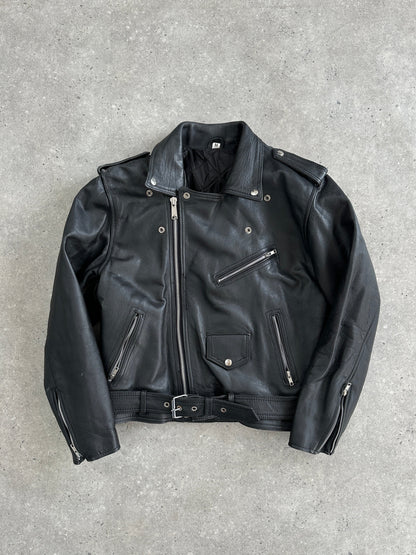 Vintage 1990s Leather Biker Jacket - M