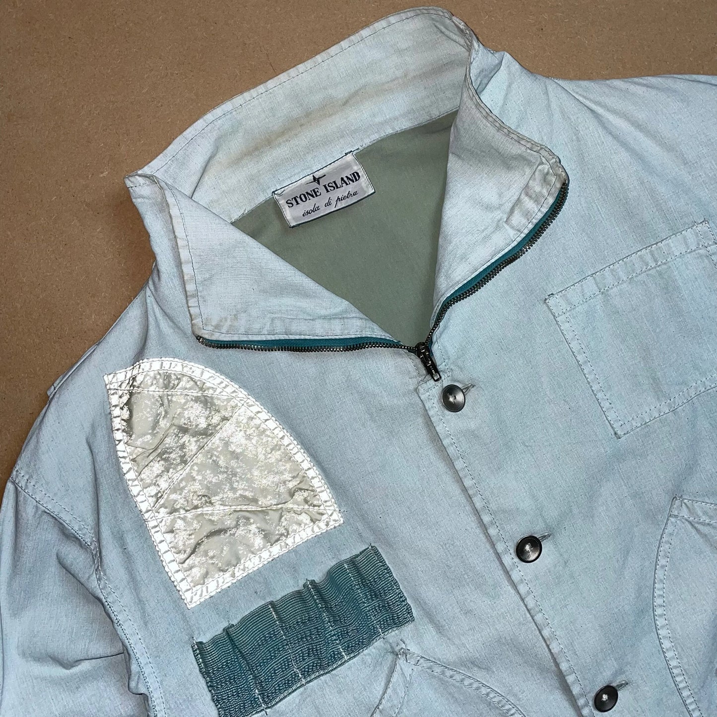 S/S 1983 Ice Blue Tela Stella Poachers Jacket