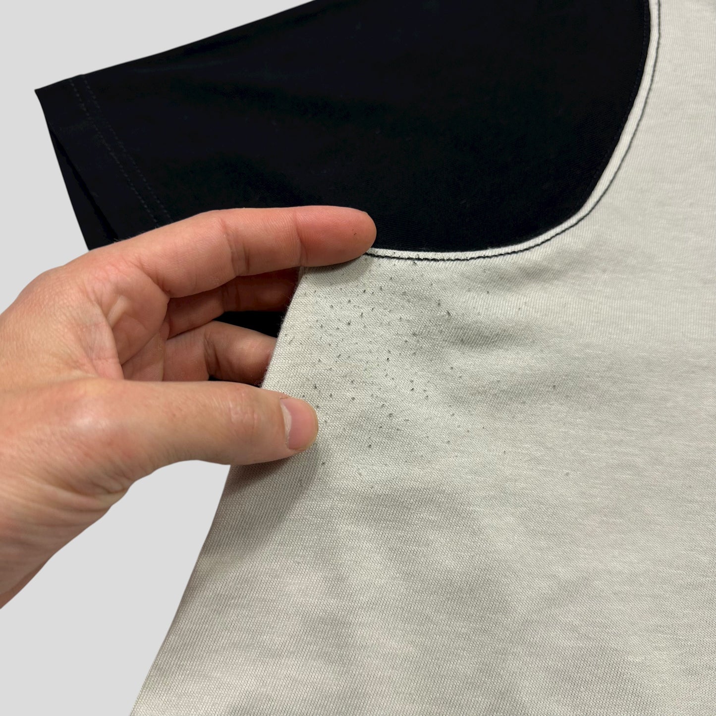 AMI Panelled Striped Heavy Cotton Logo T-shirt - XXL