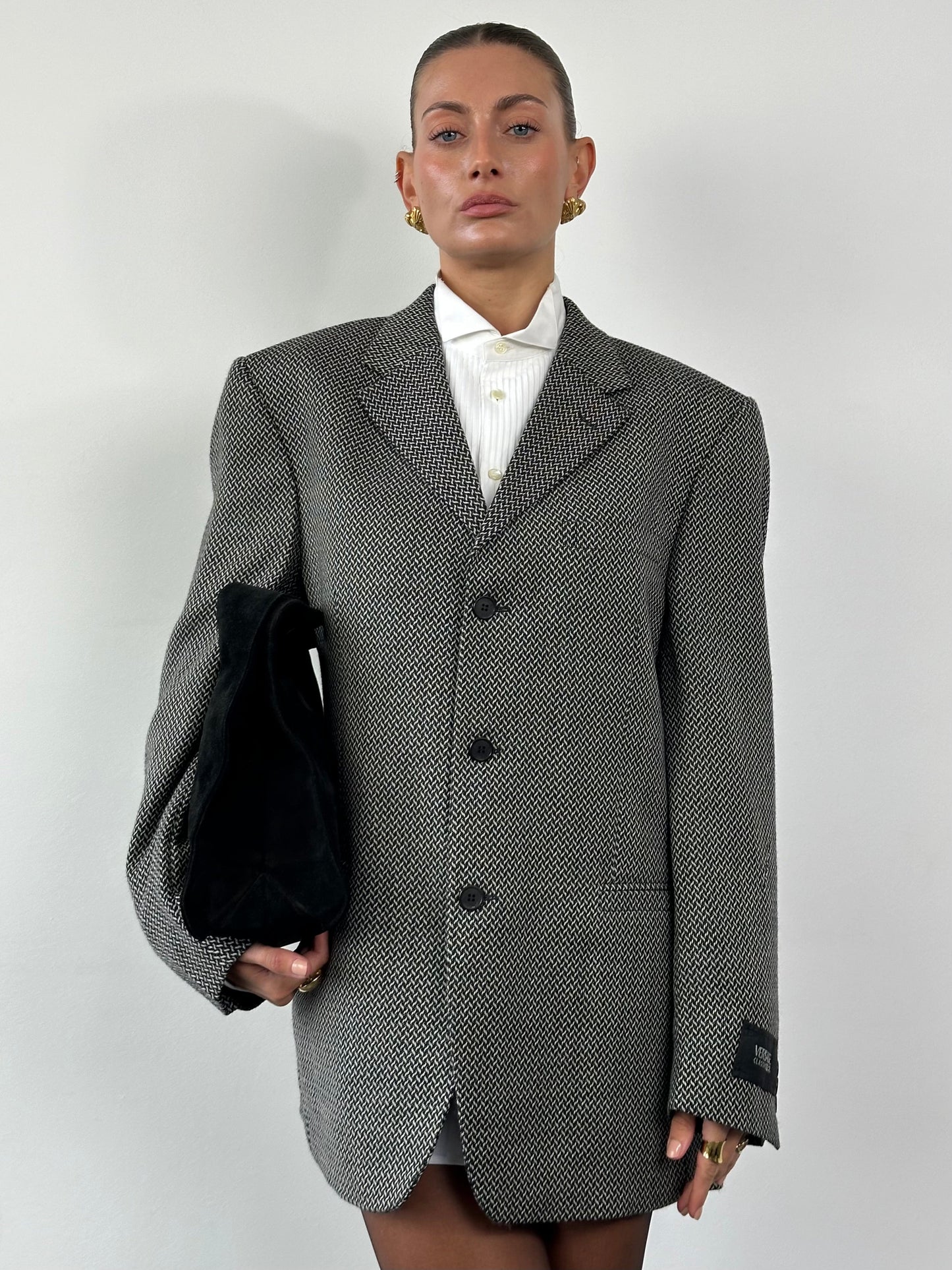 Versace Classic V2 1993 Pure Wool Woven Blazer - 42R/XL