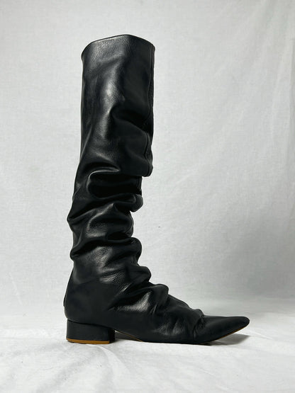ANN DEMEULEMEESTER KNEE HIGH BOOTS | DEFAULT TITLE, Black