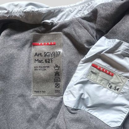 Prada Sport SS00 Gel Seam Baby Blue Nylon Coach Jacket - IT54 (XL)
