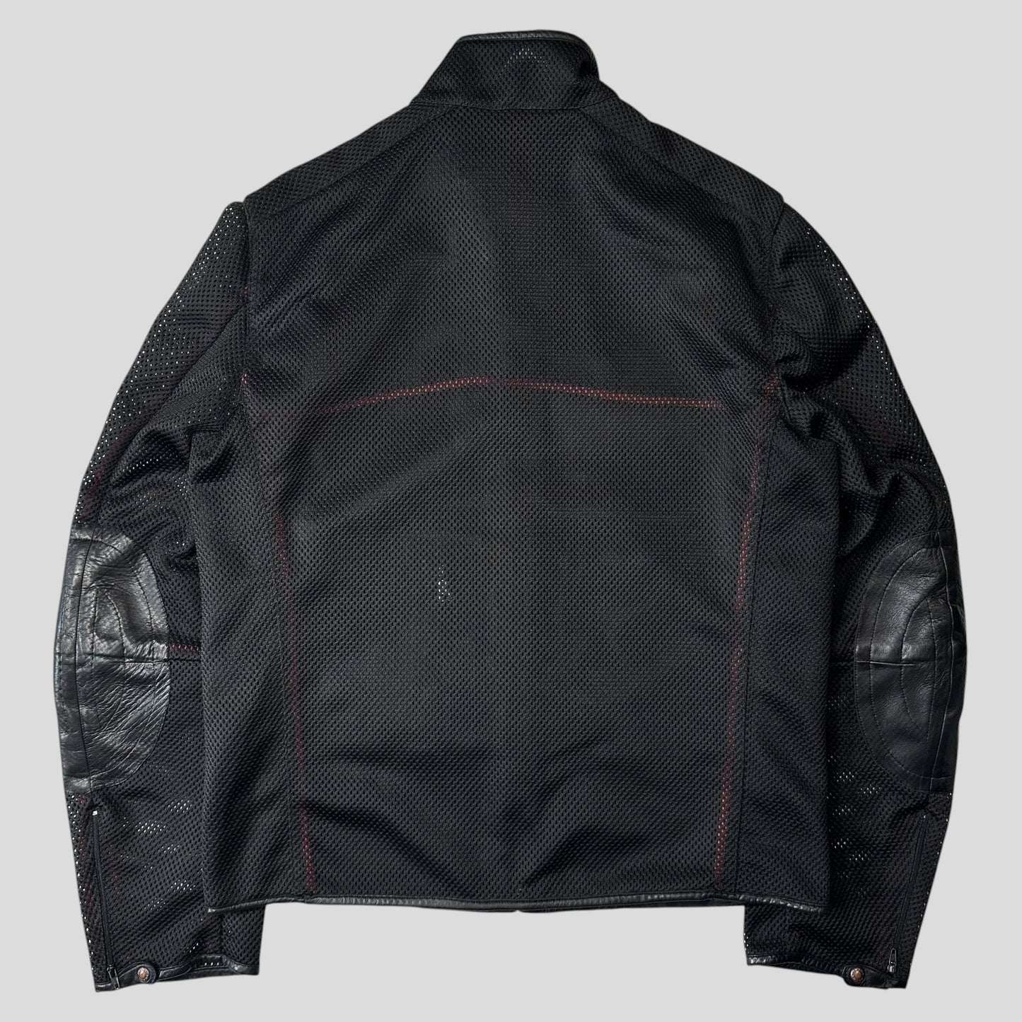 Prada Sport SS00 SAMPLE Mesh + Leather Moto Jacket - IT54 | Default Title, Multicoloured
