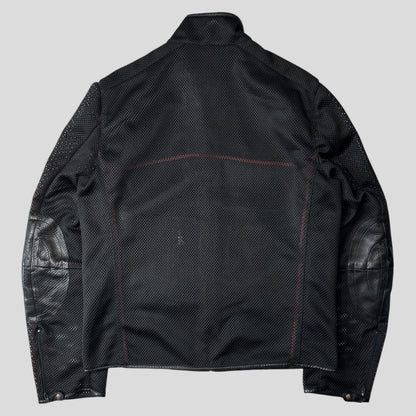 Prada Sport SS00 SAMPLE Mesh + Leather Moto Jacket - IT54 | Default Title, Multicoloured
