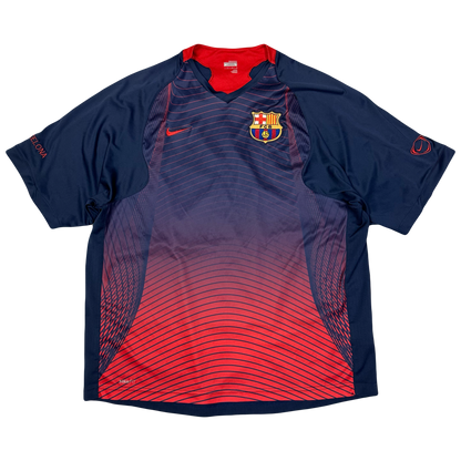 Nike Barcelona 2006/07 Training Shirt In Navy & Red ( L )