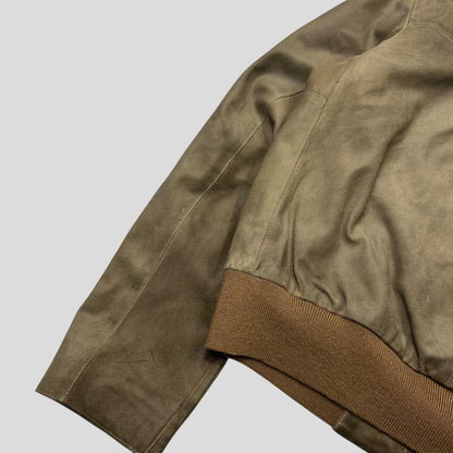 Miu Miu 00’s Suede Leather Cropped Work Jacket - IT50 (M/L) | Default Title, Multicoloured