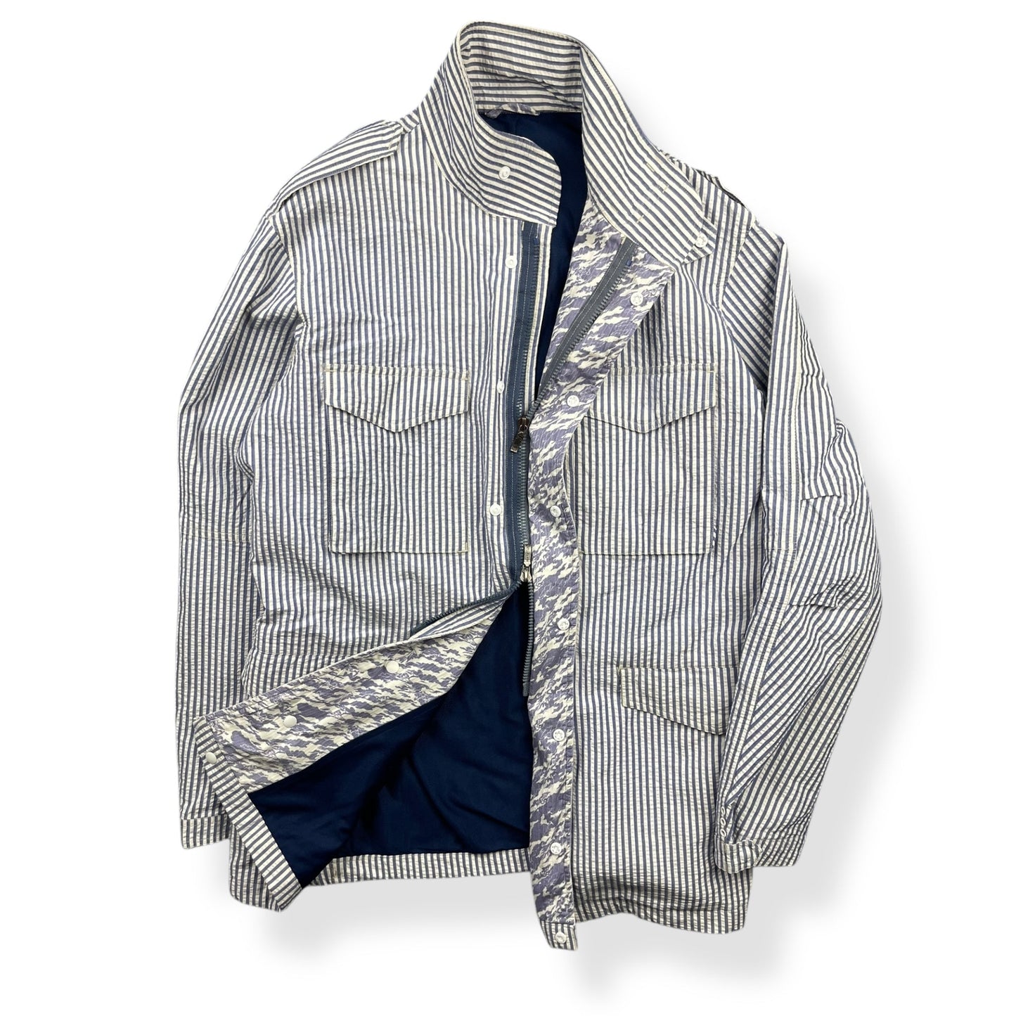 2000's Maharishi Seersucker M65 Jacket (M) | Default Title, Multicoloured