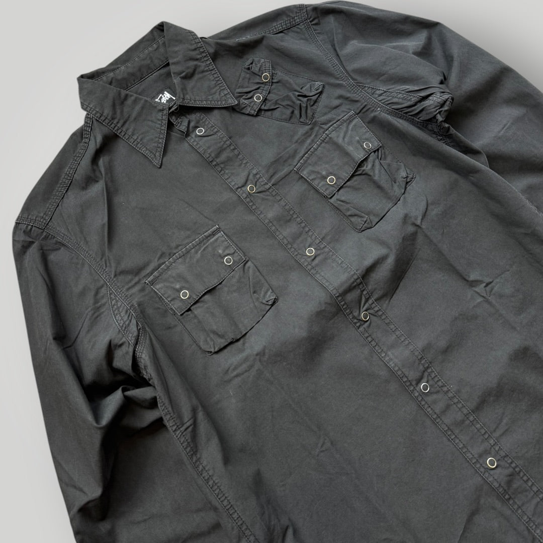 2000's Stüssy Utility Pocket Overshirt M | O/S, Black