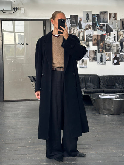 Vintage 1990s Wool Cashmere Double Breasted Coat - XL