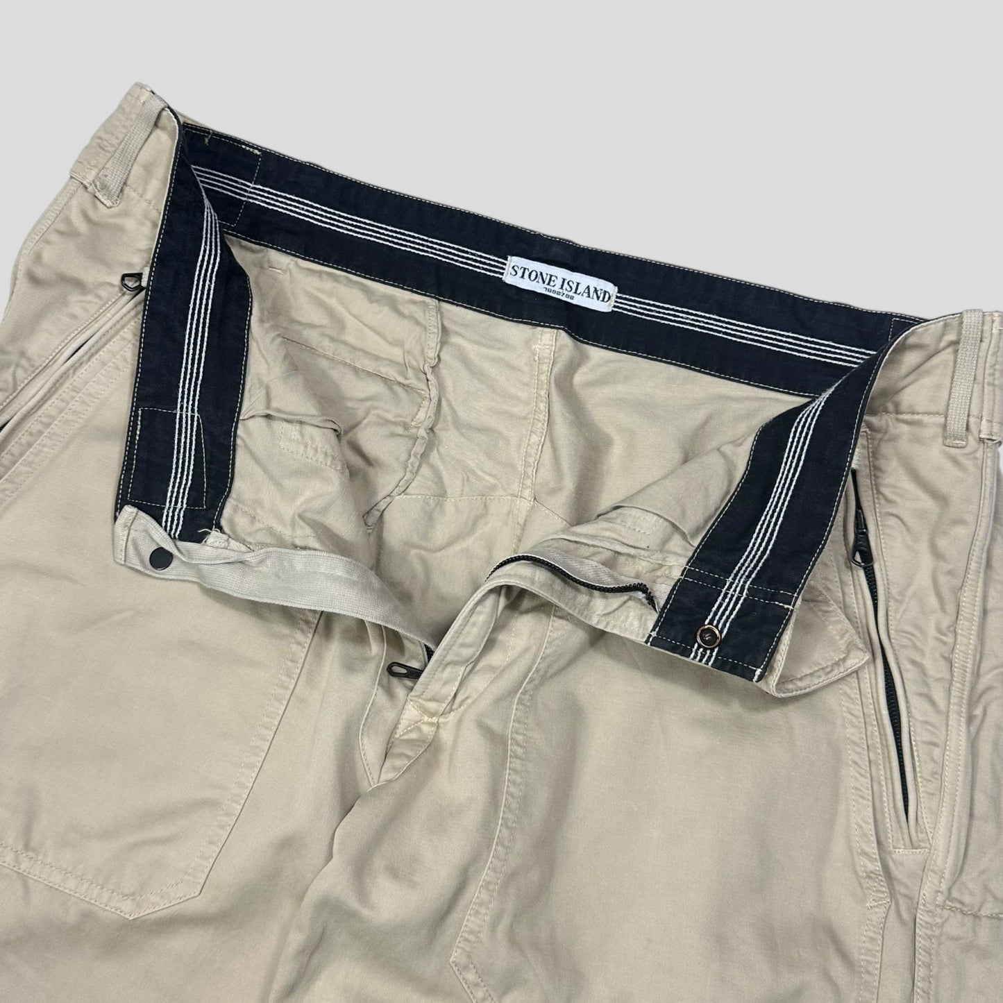 Stone Island 2006 Baggy Parachute Cargo Trousers - IT54 | Default Title, Beige