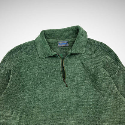 Kenzo Wool 1/4 Zip Collar Knit (1990s) - Known Source