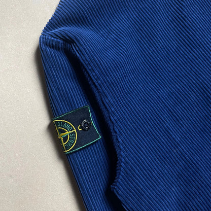 A/W 1994 Persian Blue Jumbo Corduroy Button Down Single Pocket Work Shirt