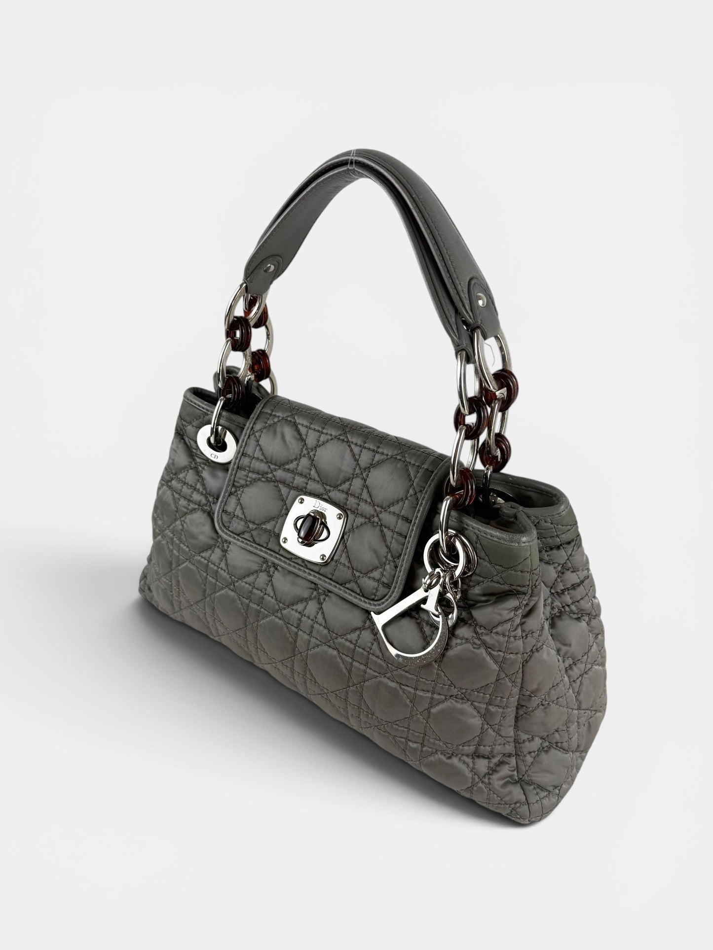 2009 Christian Dior Charming Lock Grey Handbag | O/S, Grey