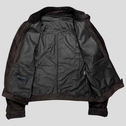 Gucci by Tom Ford FW03 Suede Leather Western Work Jacket - IT52 (M/L)