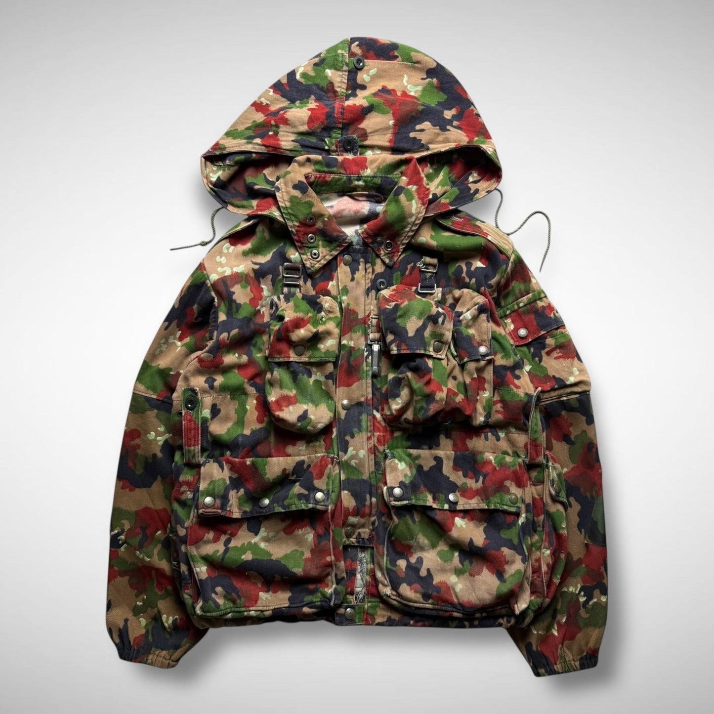 Swiss Army Camo Mesh Beekeeper Hood Jacket (90s)