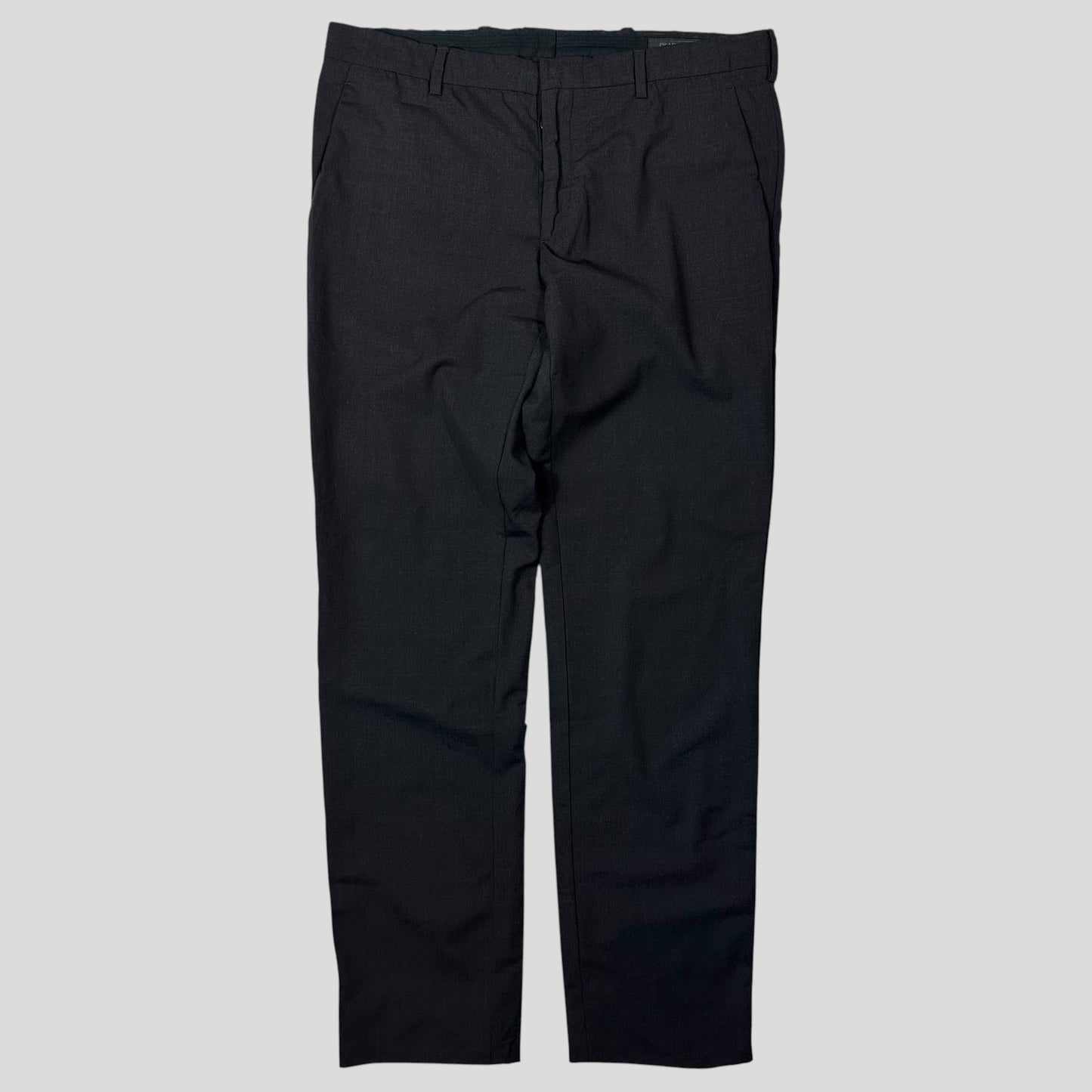 Prada 2016 Virgin Wool Grey Smart Trousers - IT50 (M/L) | Default Title, Grey