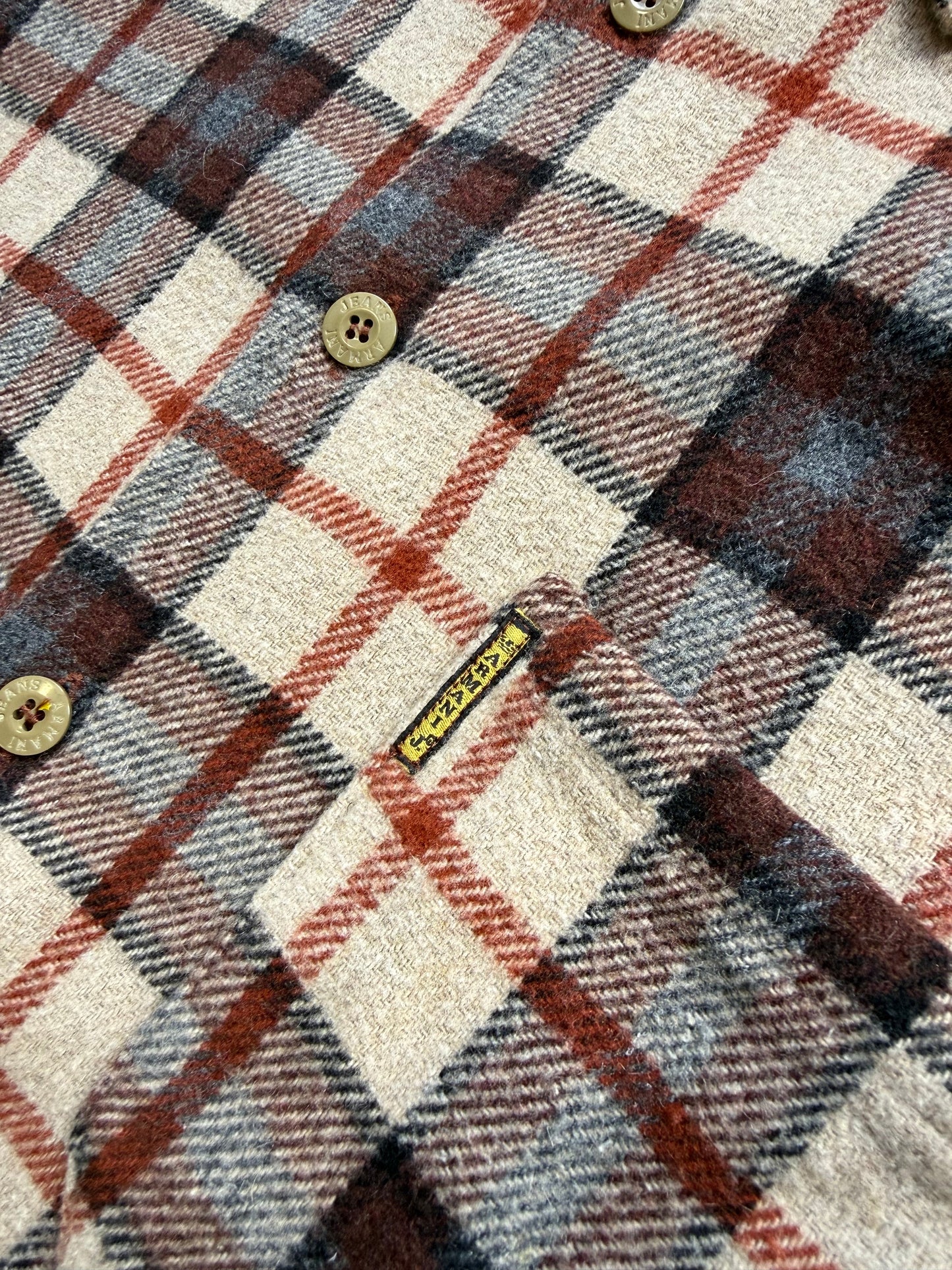 1990's Armani Jeans Gold Label Wool Shirt L | Default Title, Gold