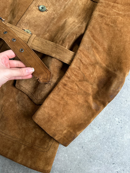 Vintage Suede Belted Jacket - M/L