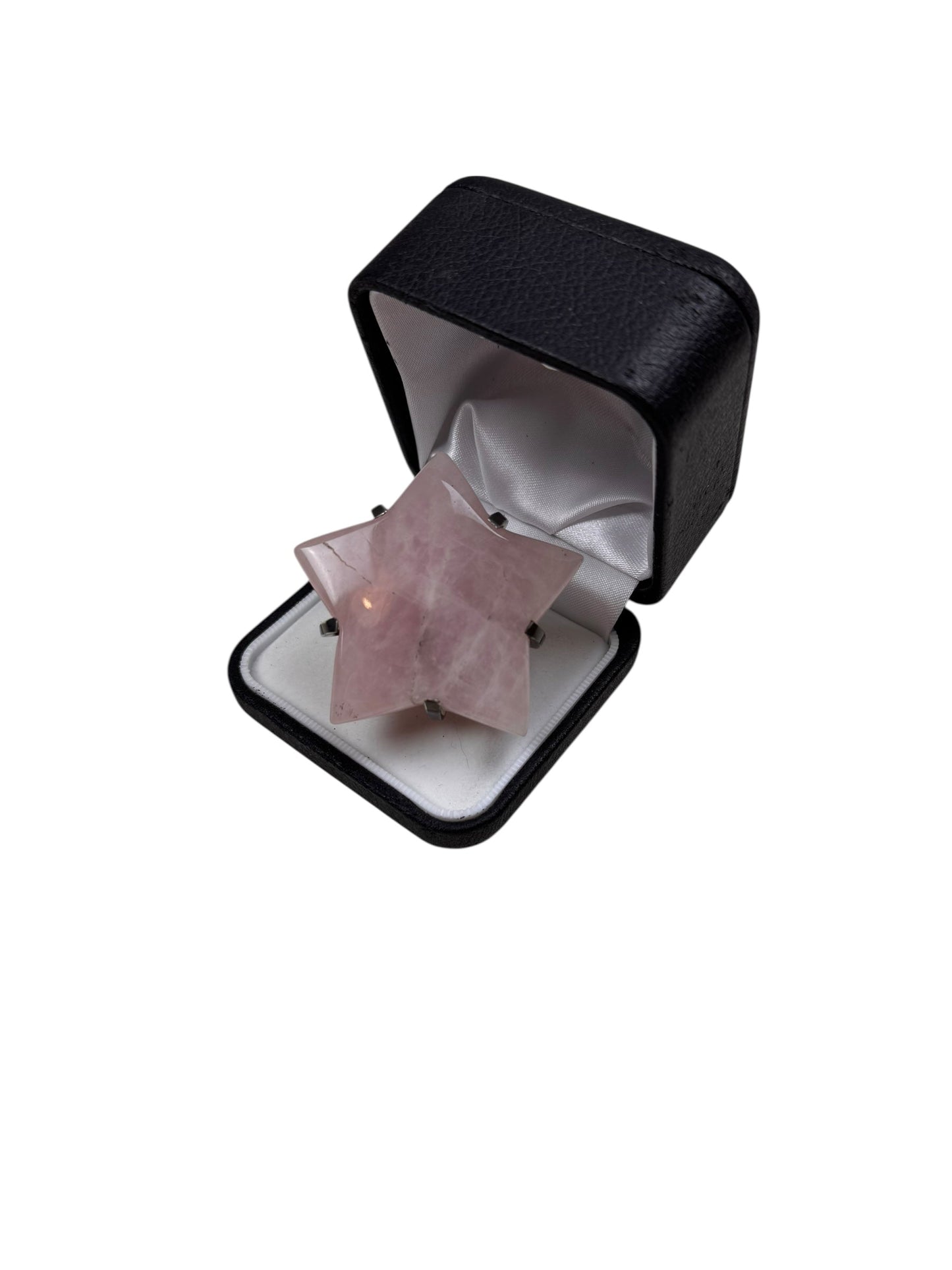 Gary Holder London 2000s Sterling silver rose quartz star ring | O/S, Rose