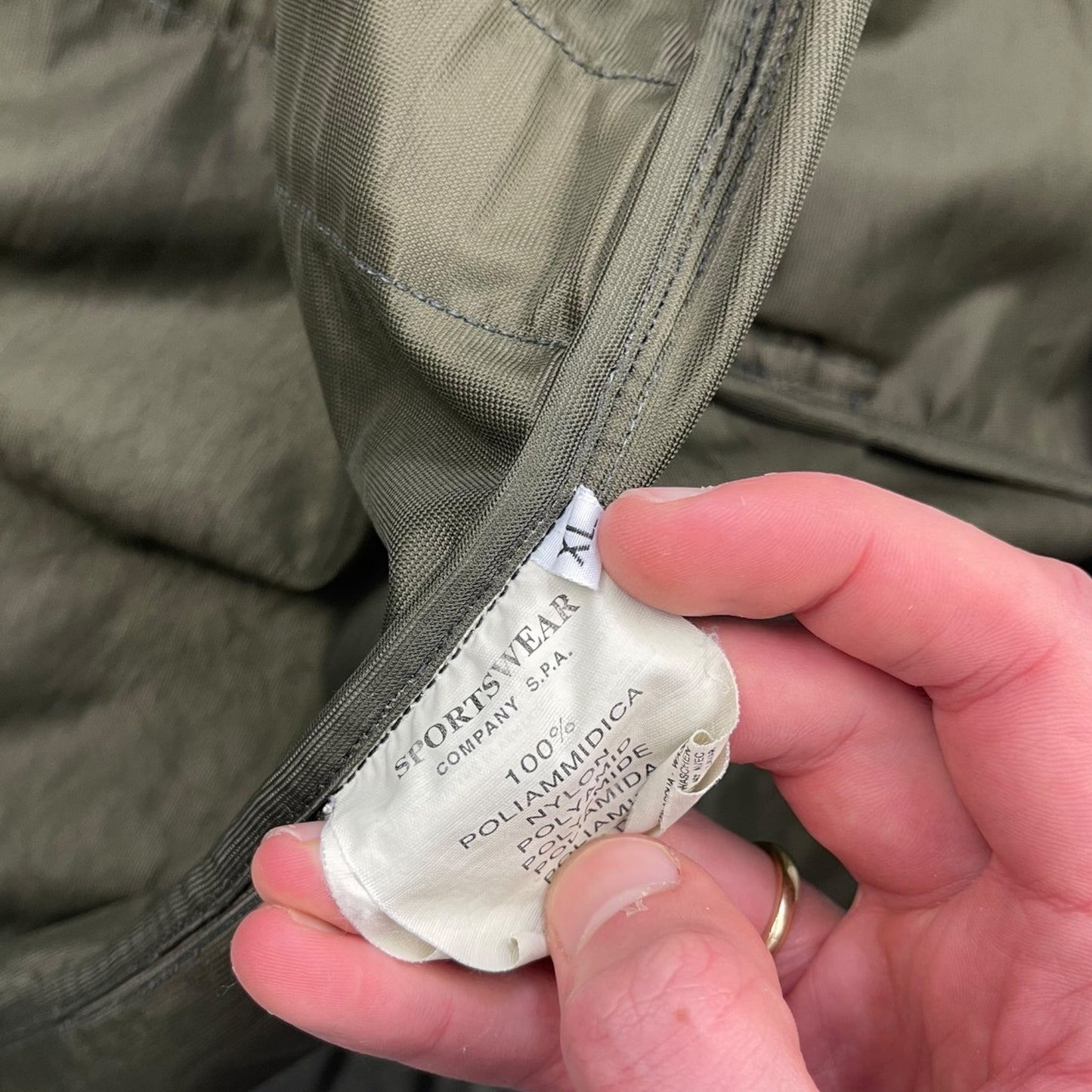 SS2000 Stone Island Nylam Dual Zip Jacket (XL) | Default Title, Olive