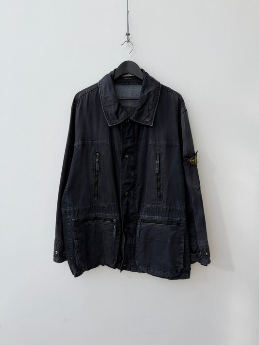 Stone Island 00s Raso Gommato Field Jacket | XL, Grey