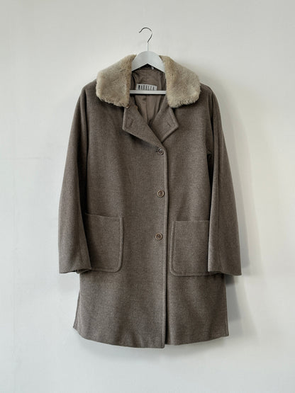 Marella 1990s Virgin Wool Single Breasted Coat – XL